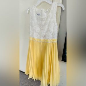 Yellow chiffon dress